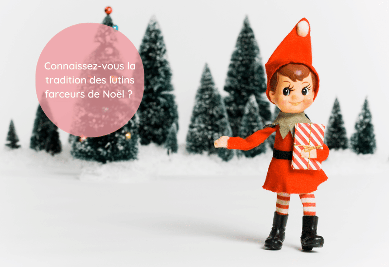 Duo lutins farceurs de Noël Elvie et Loustic